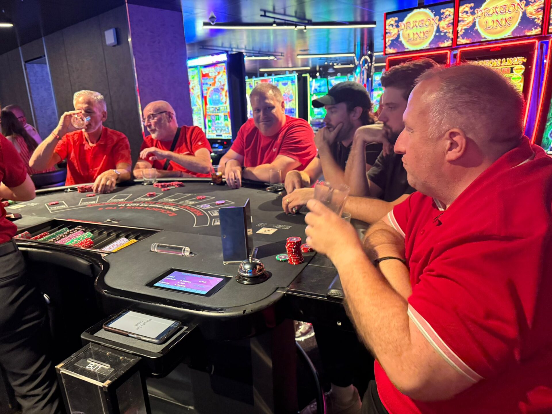 Scarlet Night at the blackjack table
